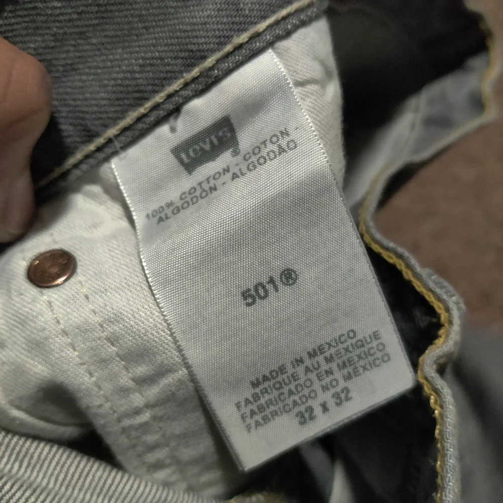 Vintage Levi's 501‎ Men's Jeans 32 x 32 ( Fits 31 x 30 ) Y2K Mable Gray Faded